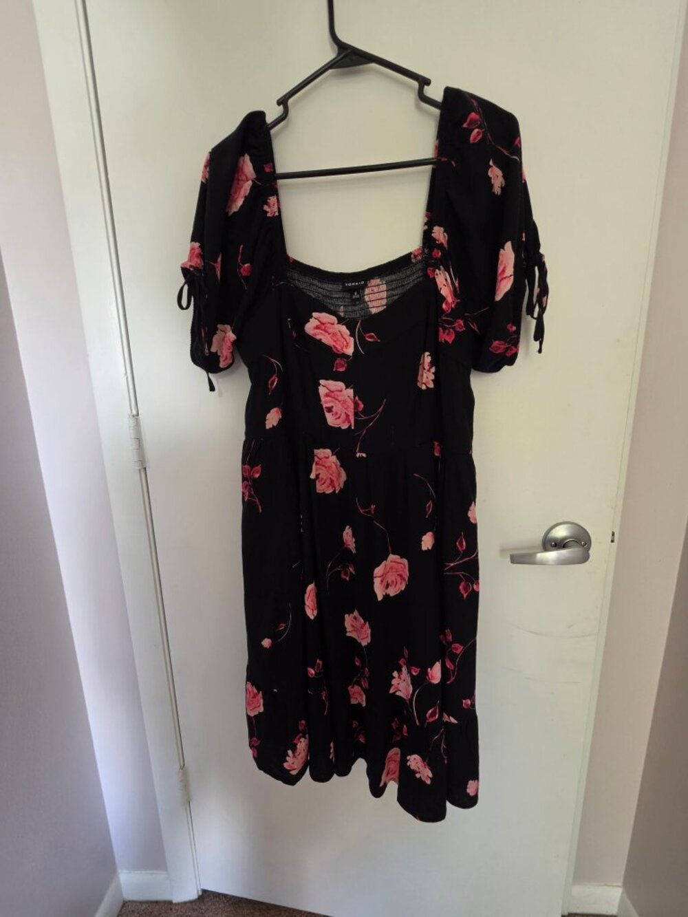 Torrid Puff Sleeve Tie Mini Dress - Size 0x